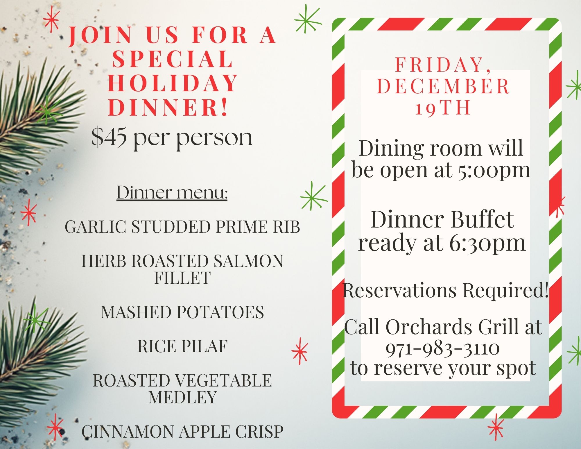 HOLIDAY DINNER FLYER 2025